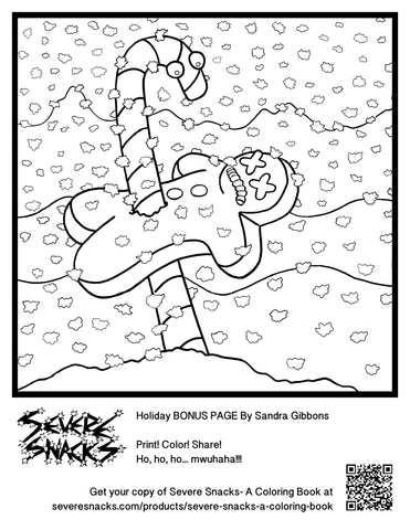 Free holiday bonus coloring page â severe snacks