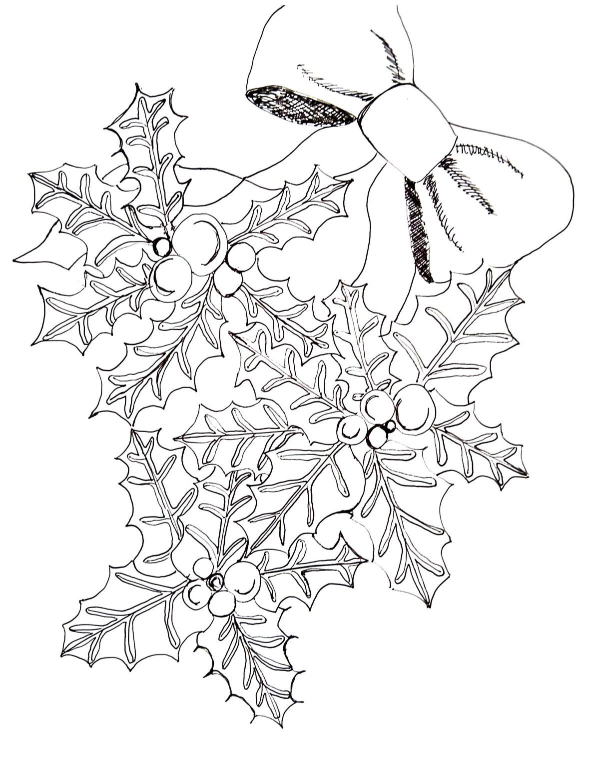 Holly coloring page