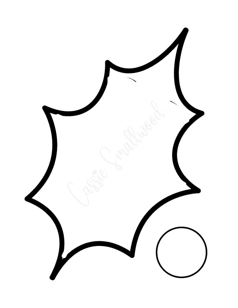 Holly leaf templates