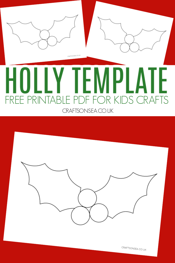 Holly template free printable holly leaves pdf