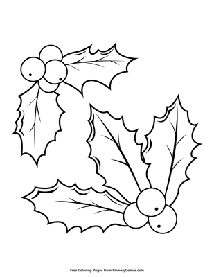 Holly coloring page â free printable pdf from
