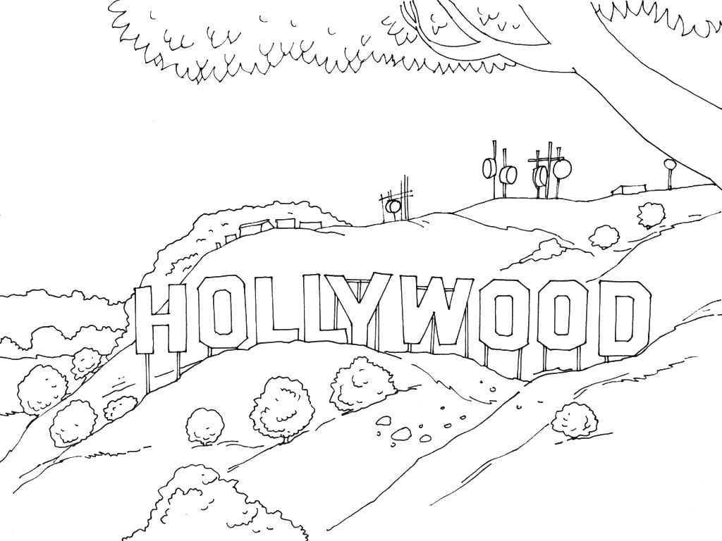 Get the louring page hollywood sign printable adult louring pages that will help you de