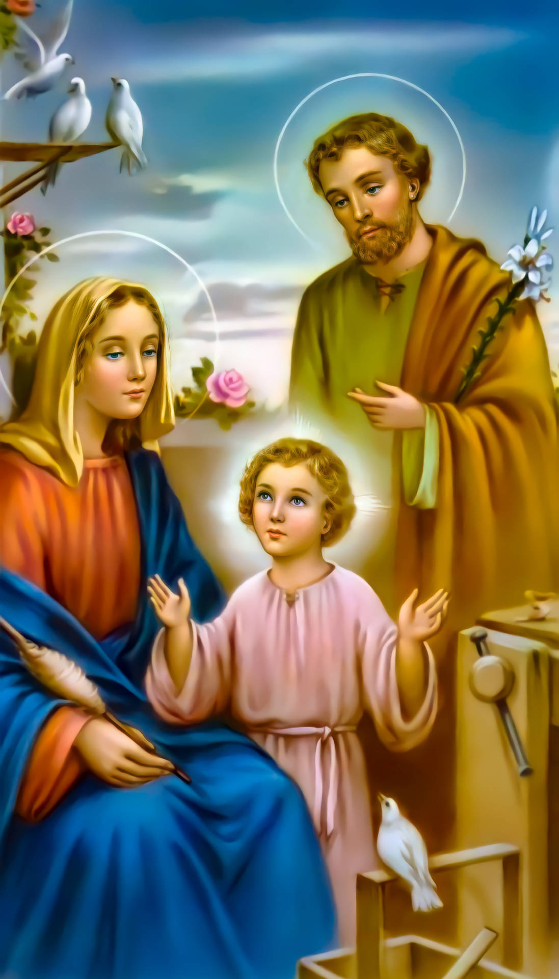 Download holy family the child jesus wallpaper