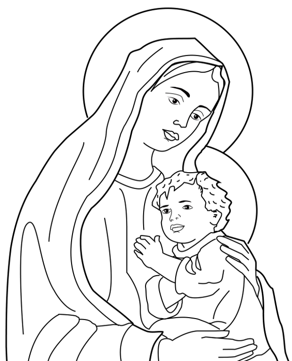 Holy jesus coloring sheet to print