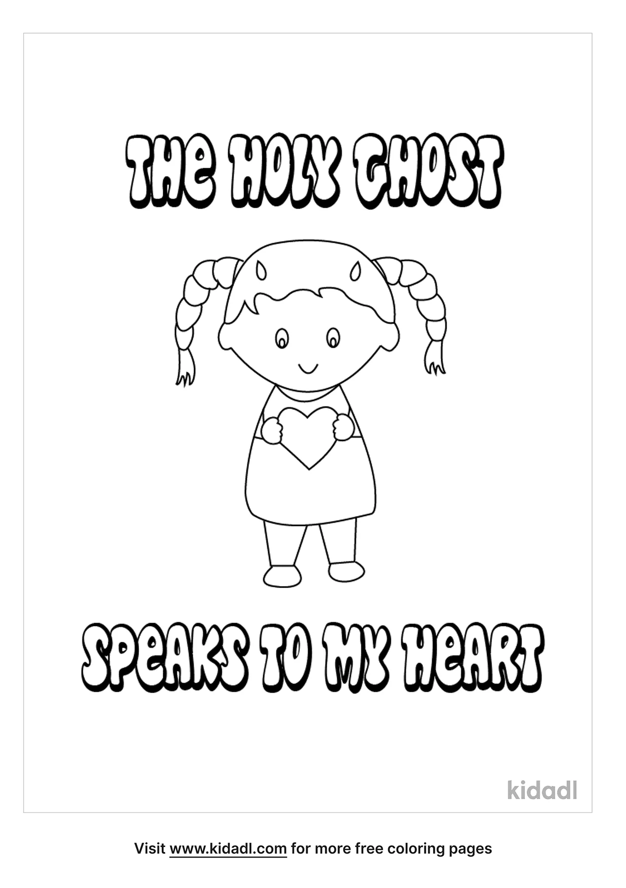 Free the holy ghost speaks to my heart coloring page coloring page printables