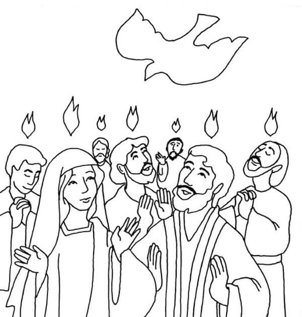 Holy spirit coloring page