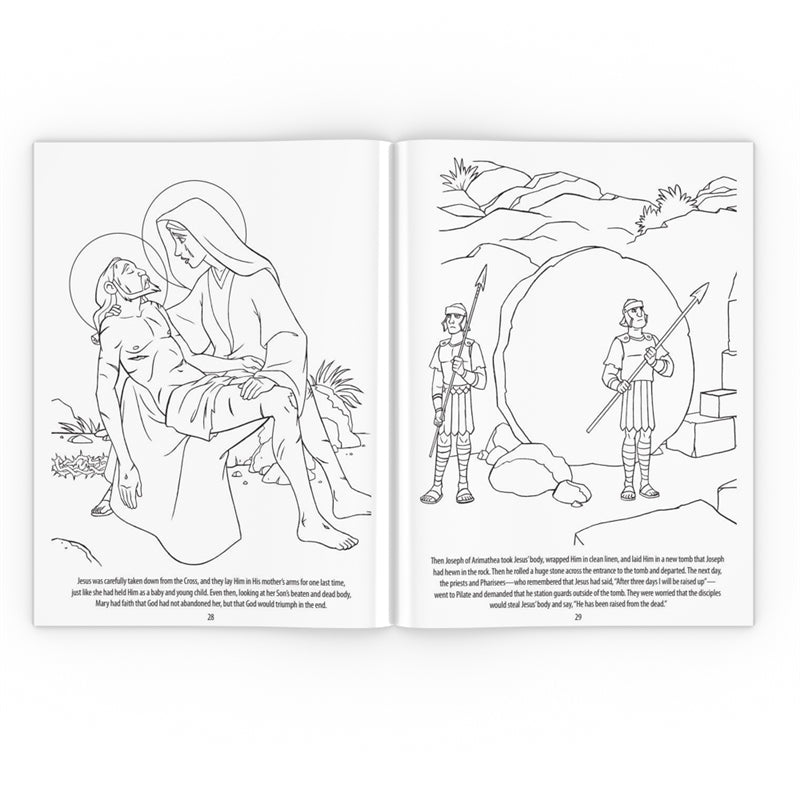 Passion of jesus coloring book â holy heroes