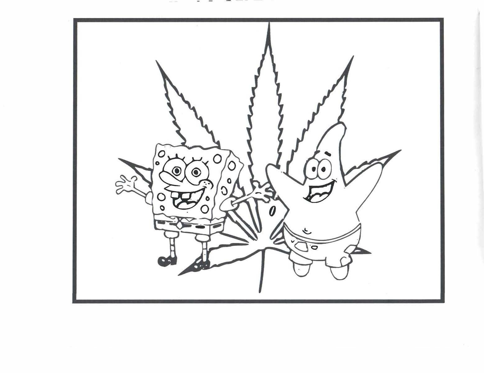 Sponge bob stoner coloring pages