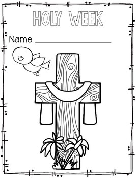 Holy week coloring book by first grade with mrs allen tpt