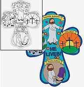 Holy week crosses childrens coloring page pkg of