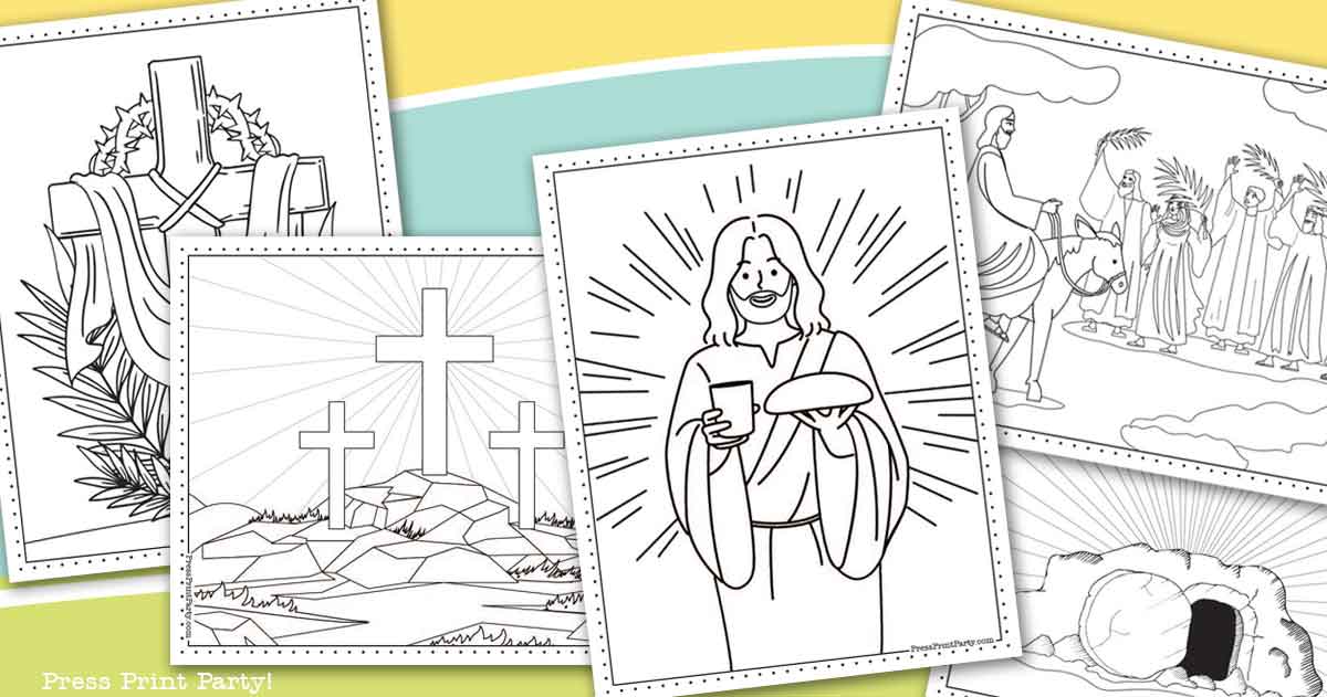 Free religious coloring pages for easter holy week