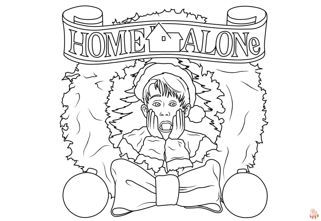 Free home alone coloring pages for kids