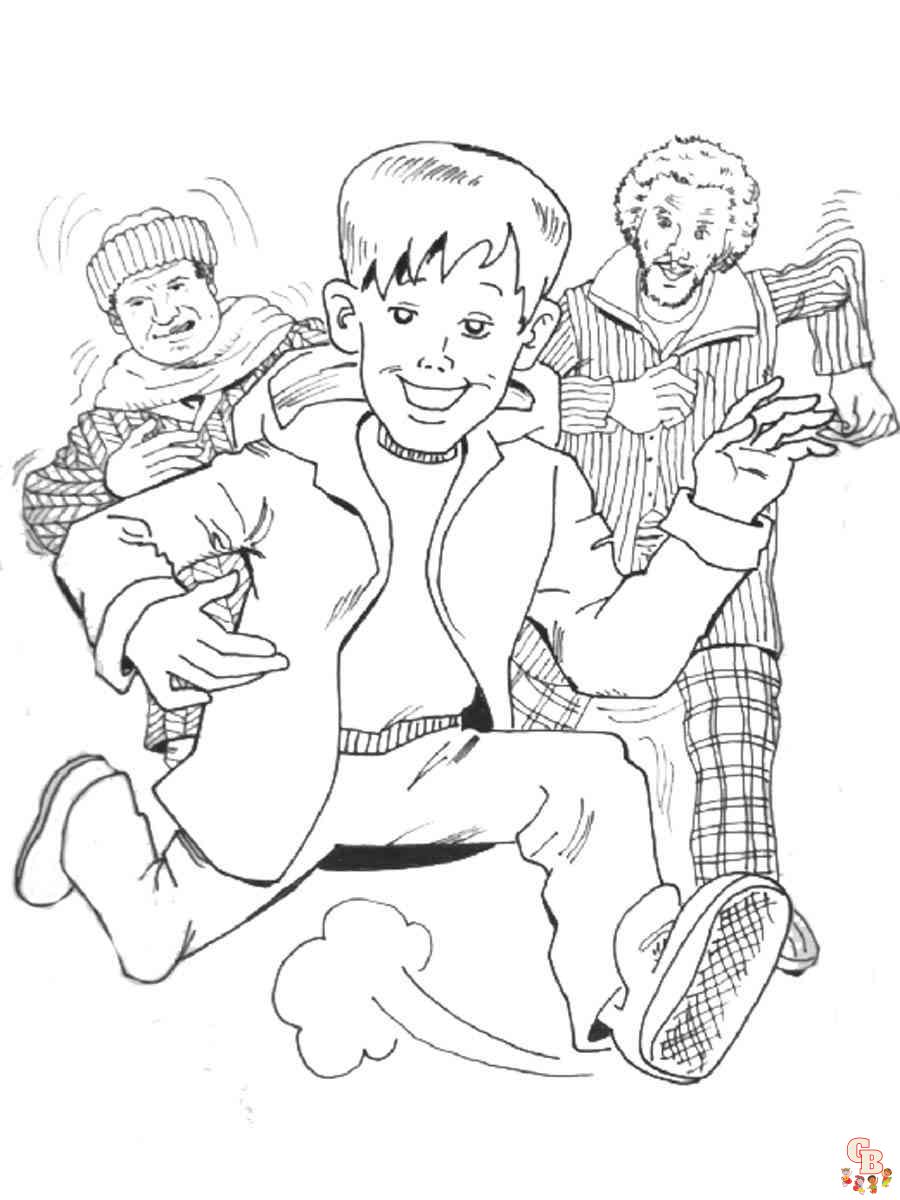 Free home alone coloring pages for kids