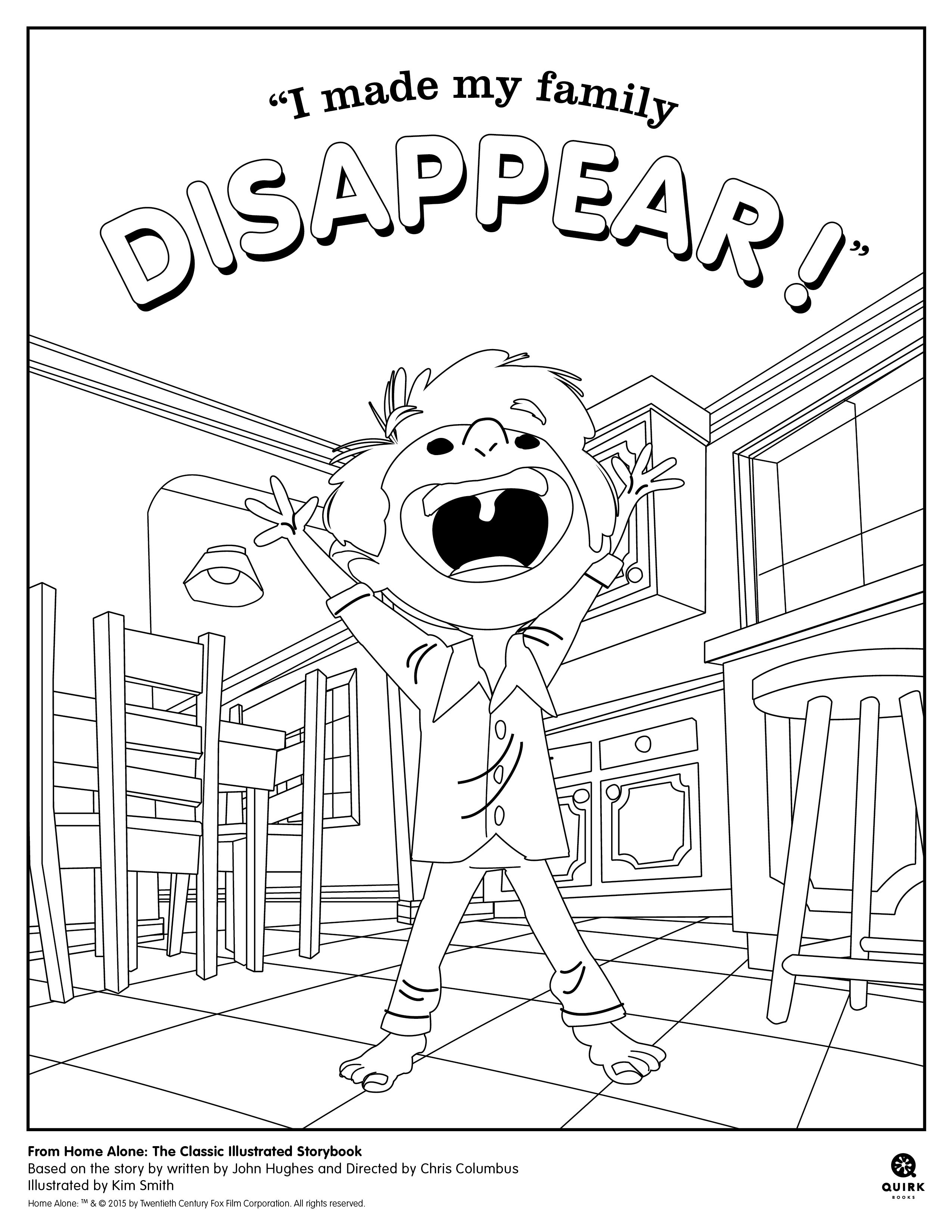 Coloring page from quirk books home alone picturebook holidays education home alone home alone movie coloring pages