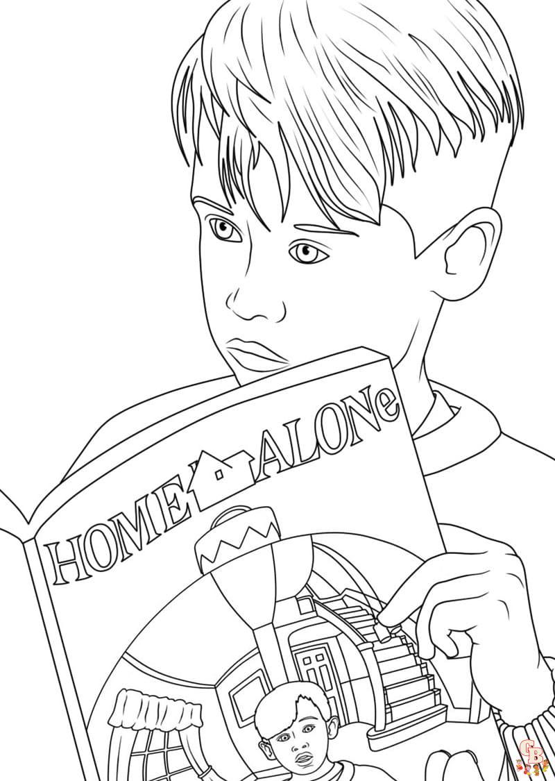 Free home alone coloring pages for kids