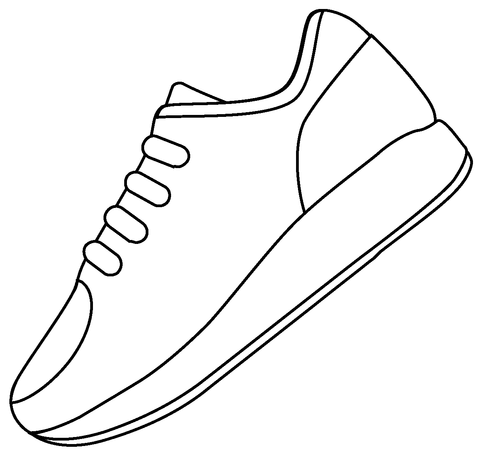 Running shoe emoji coloring page free printable coloring pages