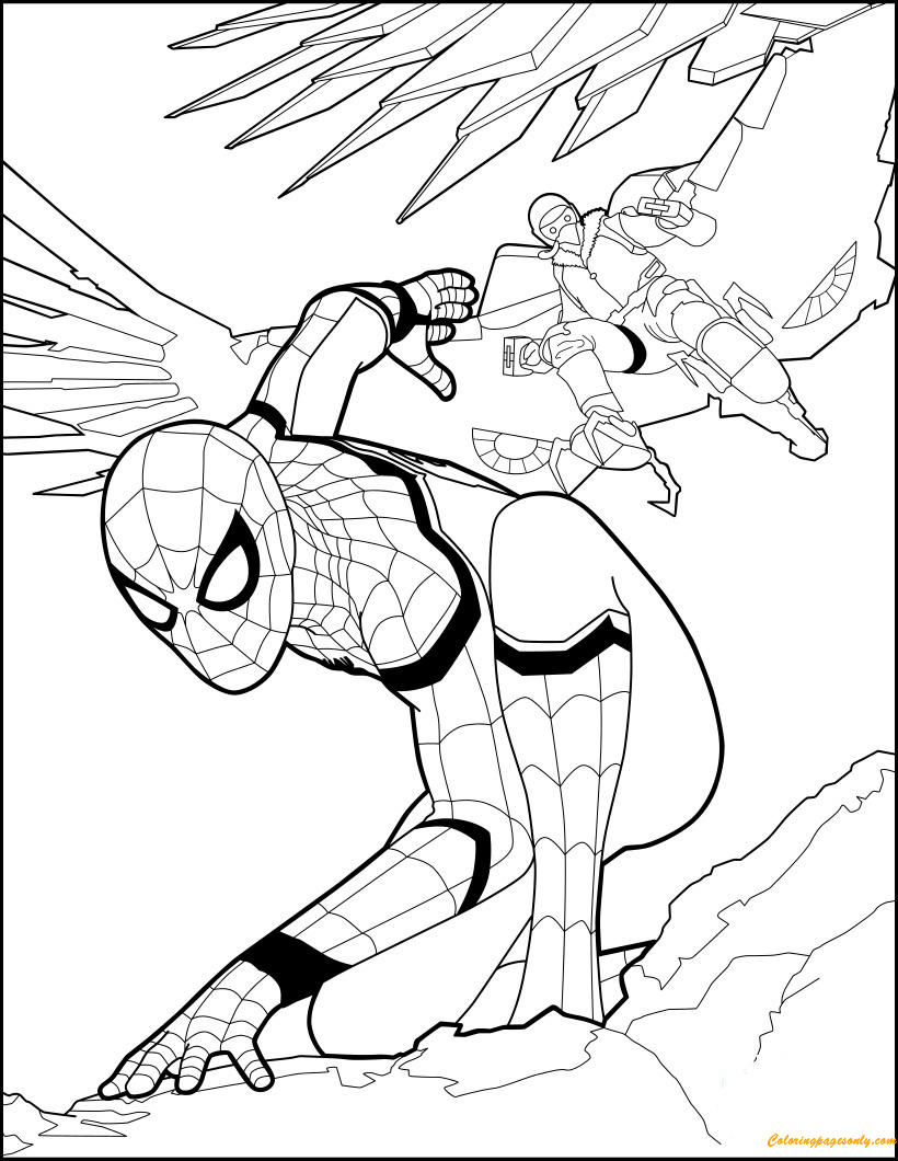 Superhero spiderman homeing coloring page avengers coloring pages superhero coloring superhero coloring pages