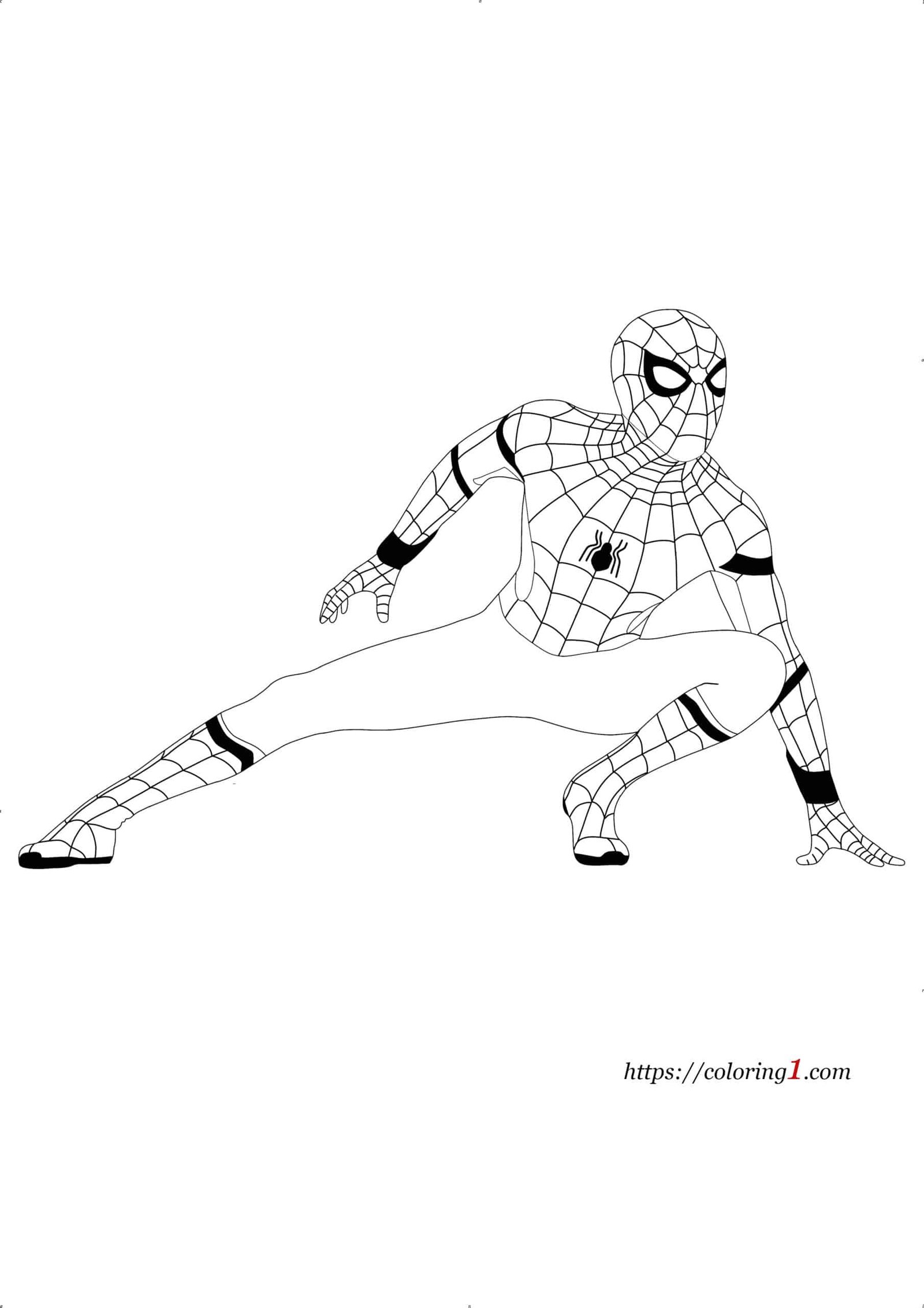 Spiderman homeing coloring pages