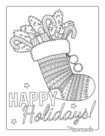 Free christmas coloring pages for kids adults