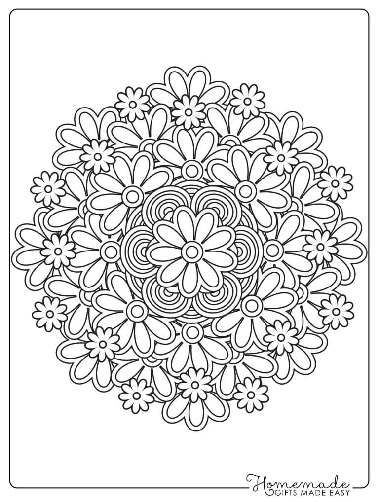 Printable spring coloring pages for adults kids