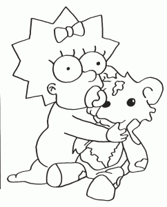 The simpsons coloring pages for kids