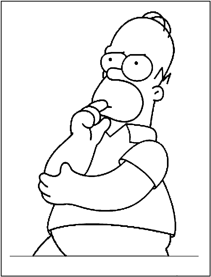 Free printable simpsons coloring pages for kids