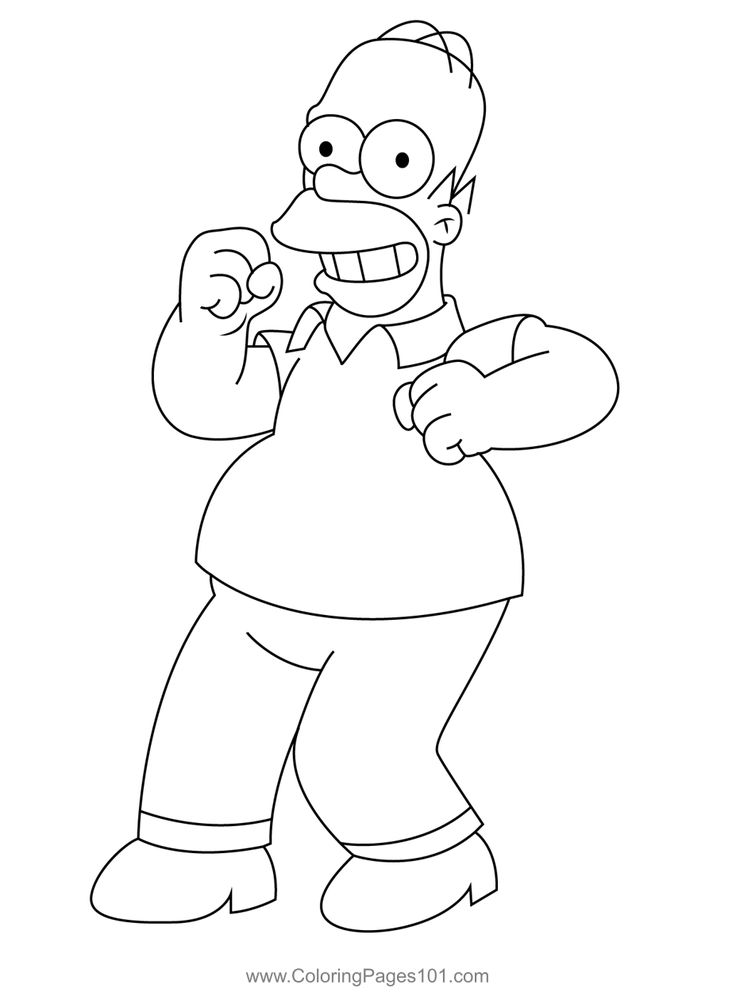 Homer simpson coloring page homer simpson coloring pages homer