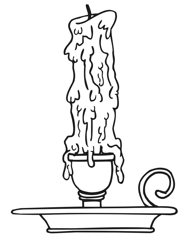 Candle coloring pages