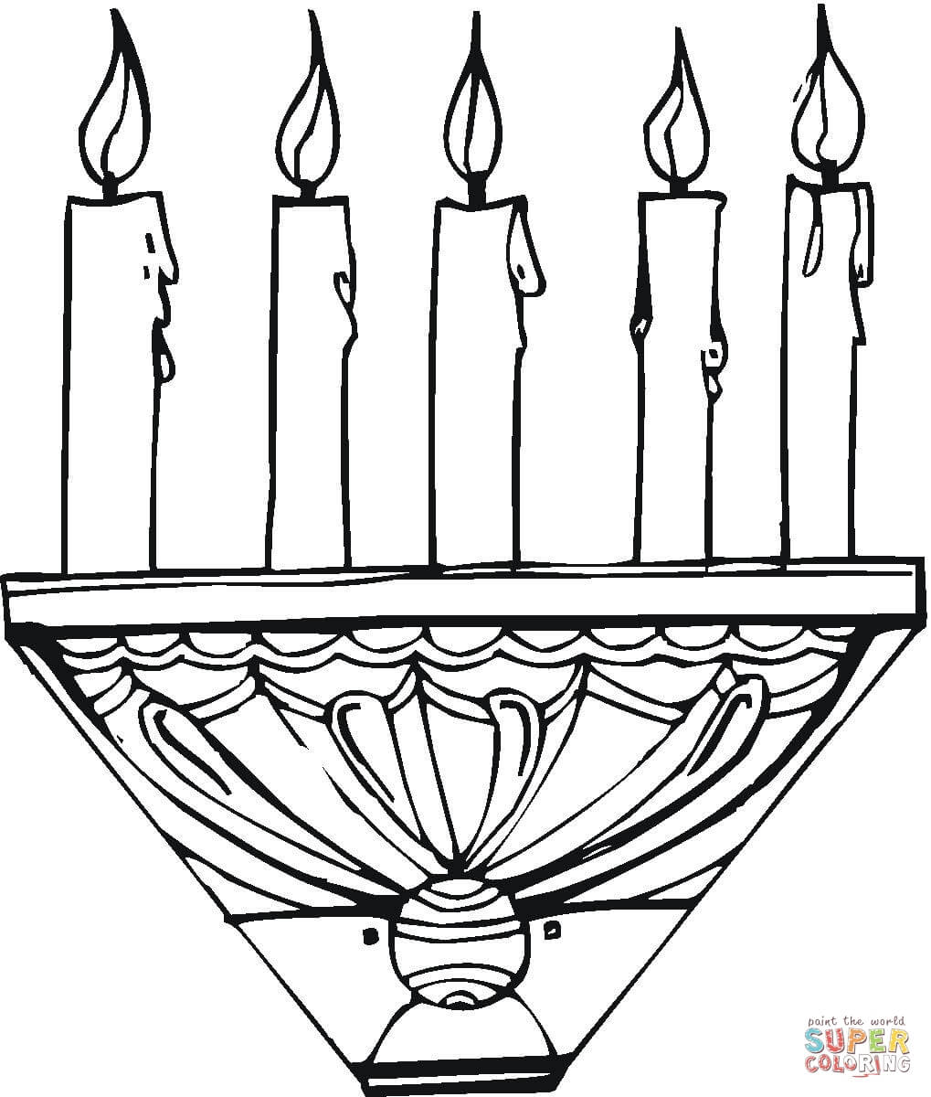 Candle stick coloring page free printable coloring pages