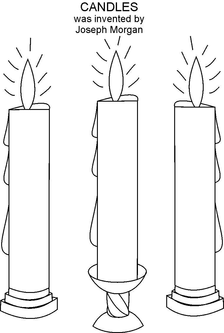 Candles coloring printable