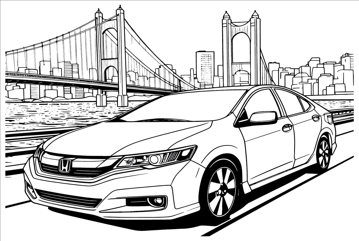 Honda coloring pages