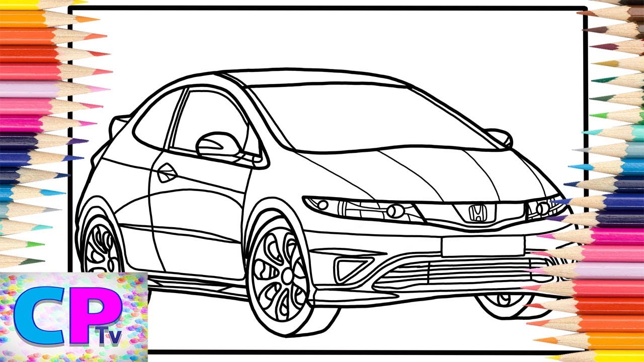 Honda civic coloring pageshonda civic viiistahl