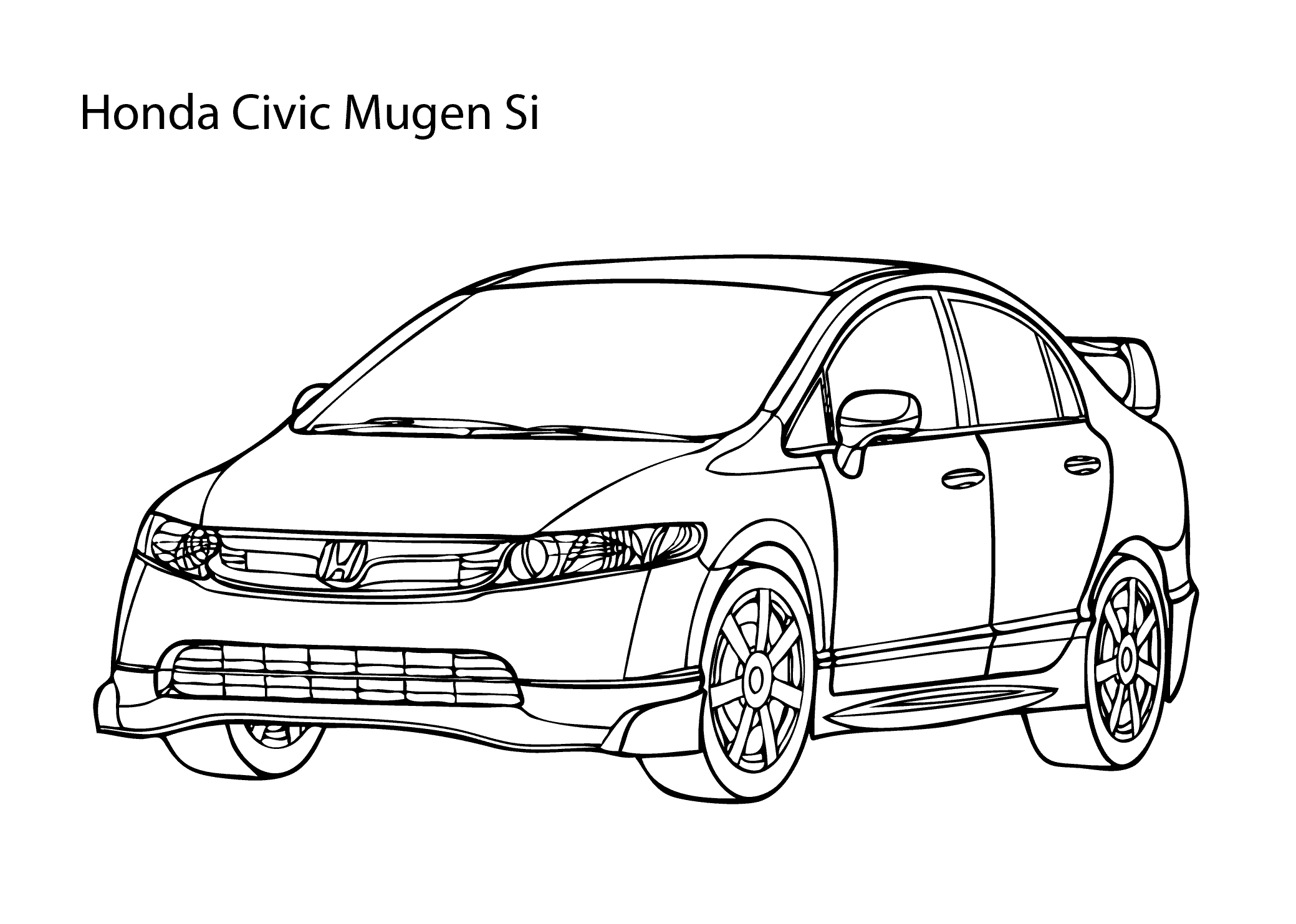 Super car honda civic coloring page cool car printable free cars coloring pages honda civic honda civic type r