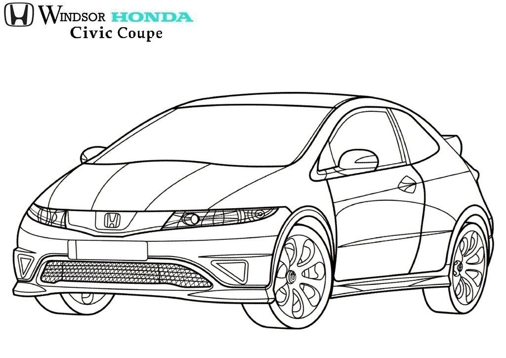 Pin oleh windsor honda di colouring pages halaman mewarnai mobil warna