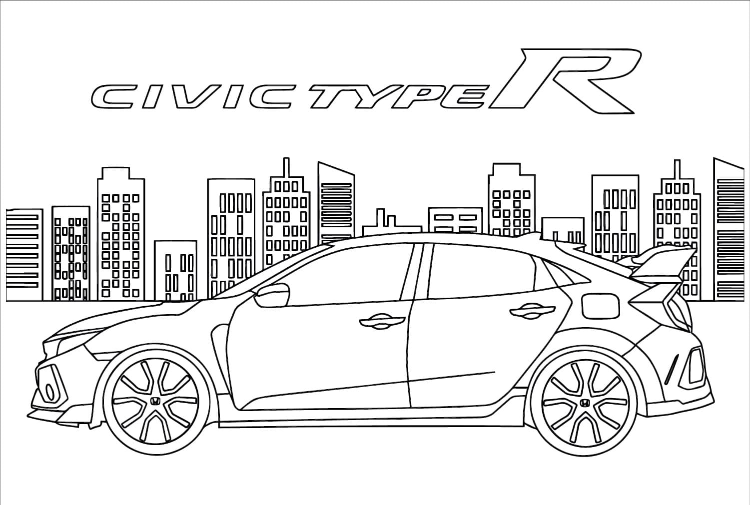 Free printable honda coloring page