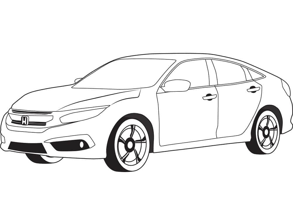 Honda civic coloring page