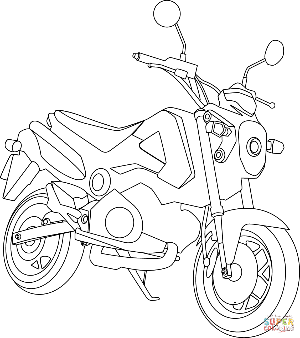 Honda grom coloring page free printable coloring pages