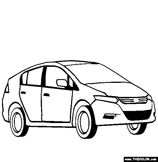 Honda insight coloring page free honda insight online coloring