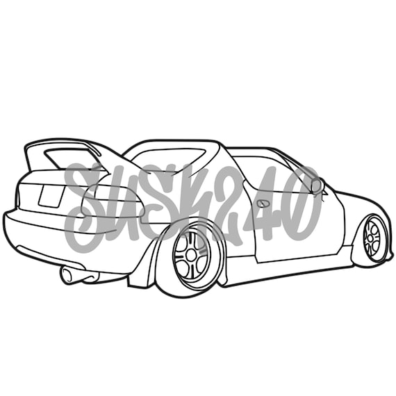 Jdm del sol car honda svg car outline car clipart vehicle svg car png cricut silhouette cut files instant download png dxf eps jpeg