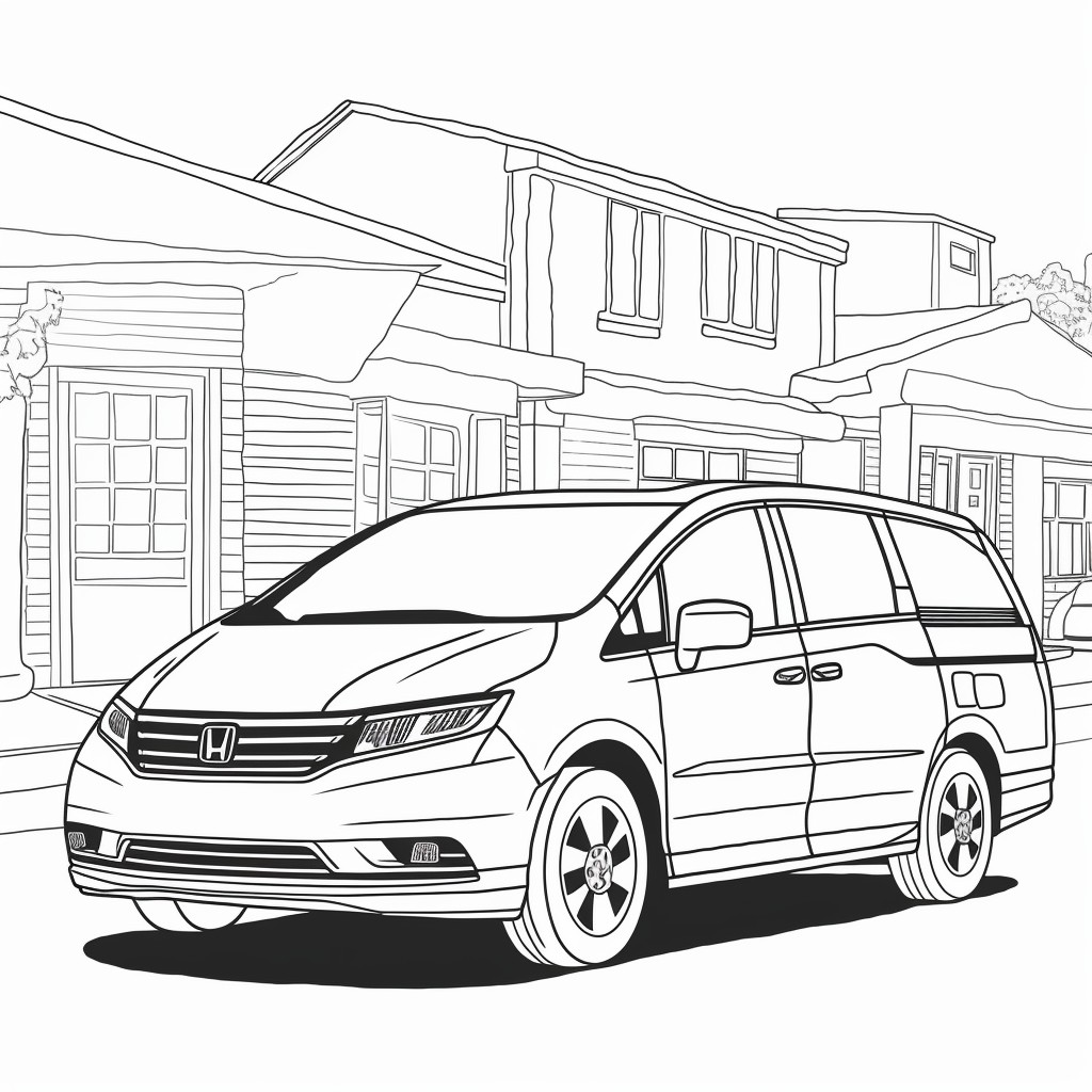 Honda car coloring page