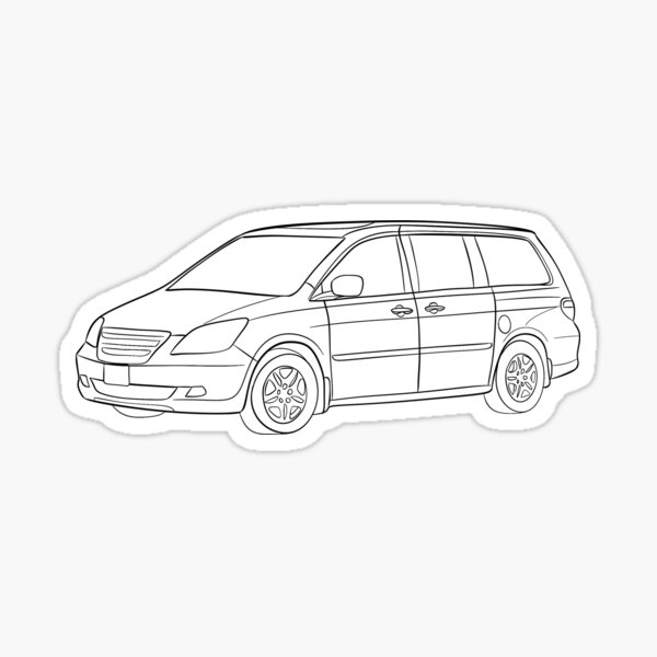 Honda odyssey line sketch art board print for sale by awusnow