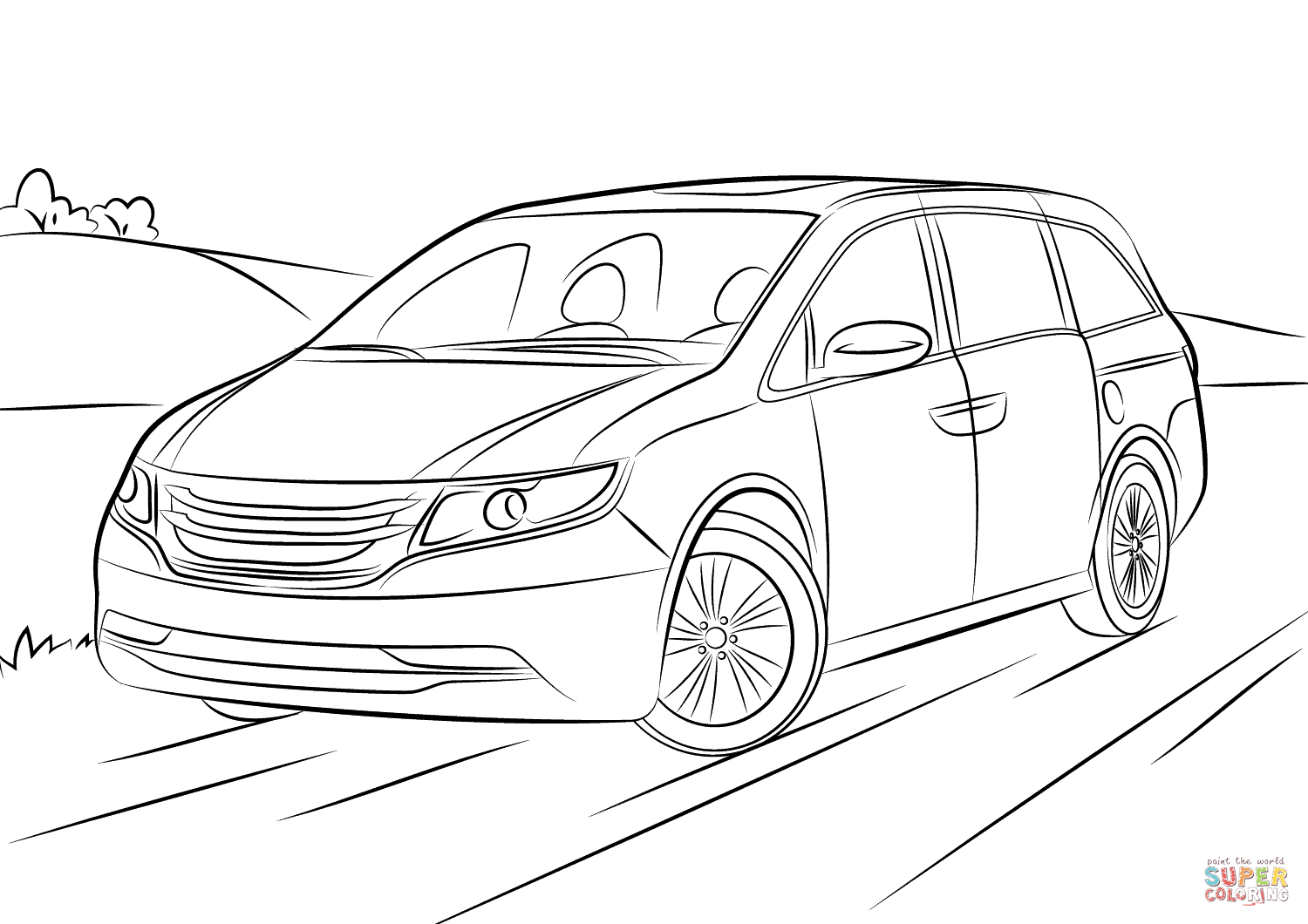 Honda odyssey coloring page free printable coloring pages