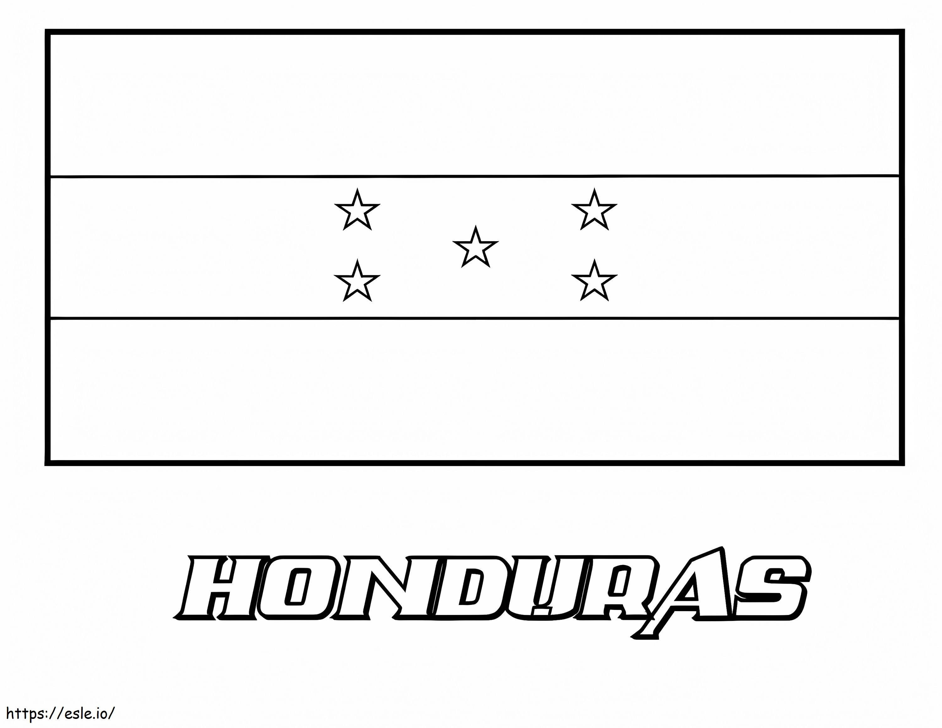 Flag of honduras coloring page