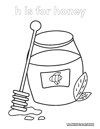 Honey coloring page