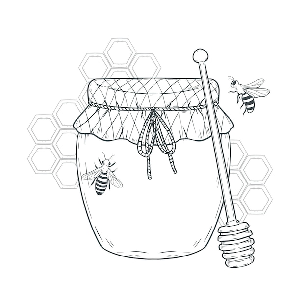 Honey coloring page images