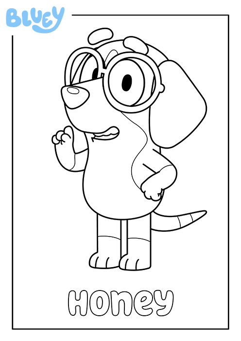 Print your own colouring sheet of s friend honey