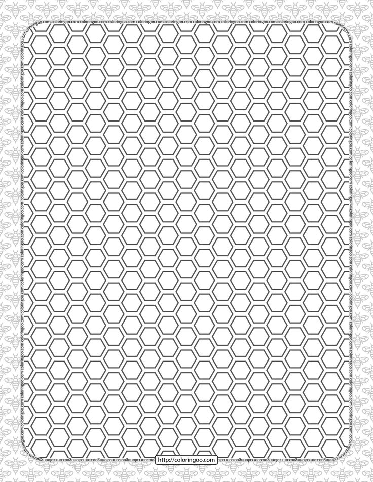 Free printable honeyb hexagon pattern pattern coloring pages simple geometric pattern honeyb tattoo