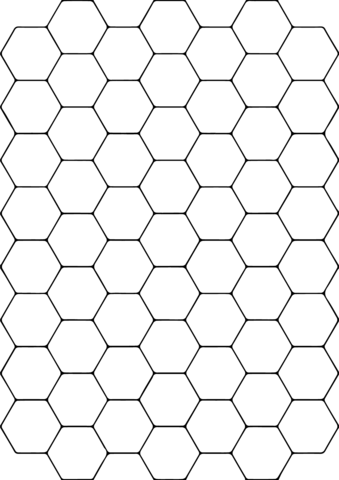 Tessellation with hexagon coloring page free printable coloring pages