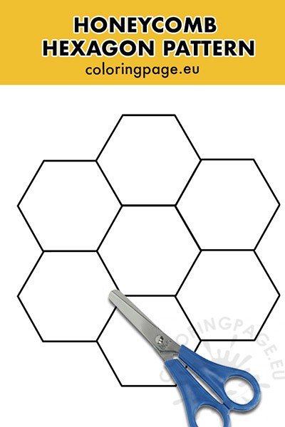 Honeycomb hexagon pattern printable coloring page