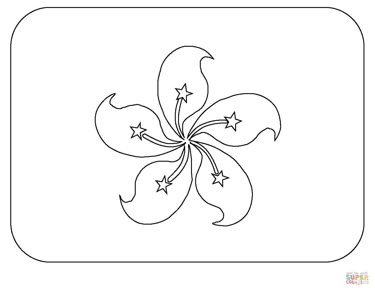 Flag of hong kong sar china emoji coloring page free printable coloring pages